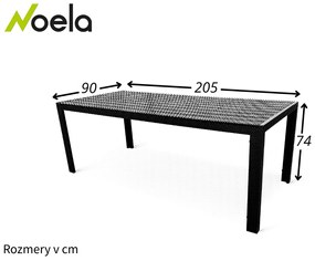 Noela Bezúdržbový kovový stôl Viking XL