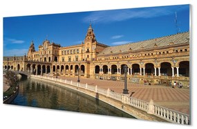 Sklenený obraz Spain Old Market City 125x50 cm