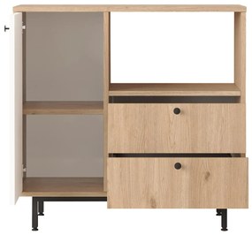 Komoda Rebutia 1 (dub + biela) . Vlastná spoľahlivá doprava až k Vám domov. 1102493