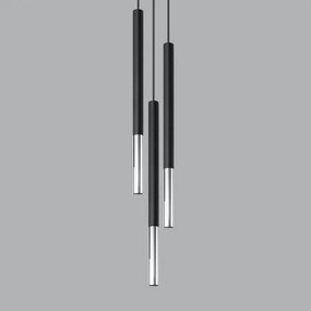 Sollux SL.0887 - Luster na lanku MOSAIC 3xG9/12W/230V čierna/chróm