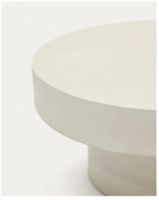 Betónový okrúhly záhradný odkladací stolík ø 66 cm Aiguablava – Kave Home