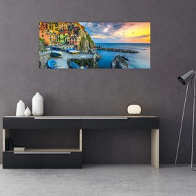 Obraz - Stredomorská dedina (120x50 cm)