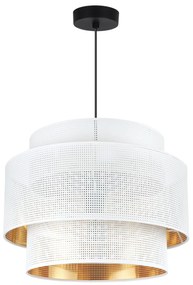 Závesné svietidlo Asti, 1x biele PVC tienidlo, (fi 40cm), g, b