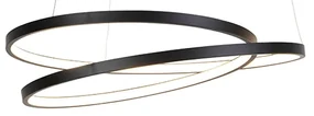 Dizajnové závesné svietidlo čierne 55 cm vrátane LED stmievateľné - Rowan