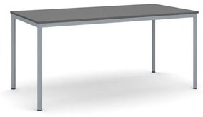 Jedálenský stôl, 1600 x 800 mm, tmavo sivá podnož, grafit