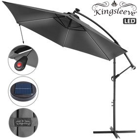 InternetovaZahrada LED slnečník Mali Ø350 cm - antracit