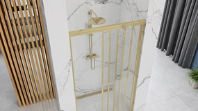 Rea Alex, 3-dielne sprchové posuvné dvere 100x190 cm, zlatá matná, REA-K2500