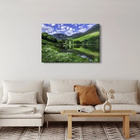 Obraz - Krajina s jazerom (90x60 cm)