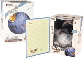 LEAN Toys Plyšový psík uspávačik so svetlami a zvukmi nočný a denný režim