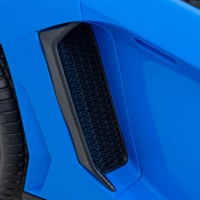Autíčko Lamborghini Aventador SV na batérie pre 2 deti Modré + 2,4 GHz diaľkové ovládanie + EVA pena + audio LED
