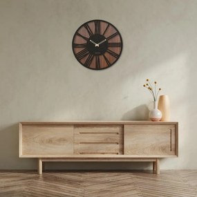 Drevené nástenné hodiny z HDF - Čierne, biele alebo orech | SENTOP HDFK029-orech wenge