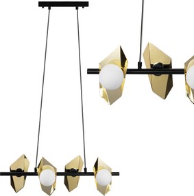 Toolight Toolight, stropné svietidlo 4xG9 APP1412-CP, čierna-zlatá, OSW-03088