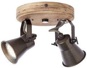 Brilliant - Bodové svietidlo SEED 2xGU10/5W/230V čierna/hnedá