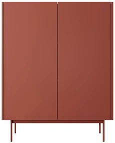PIA Dvojdverová komoda Color - tehlová