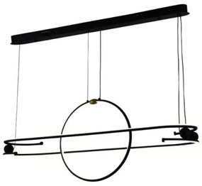 LED Stmievateľný luster na lanku LED/95W/230V 3000-6500K + diaľkové ovládanie