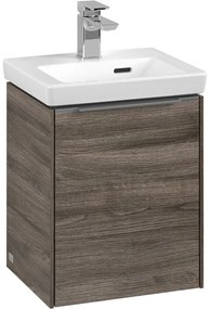 VILLEROY &amp; BOCH Subway 3.0 závesná skrinka pod umývadielko, 1 dvierka, pánty vľavo, 351 x 309 x 429 mm, Stone Oak, C58300RK