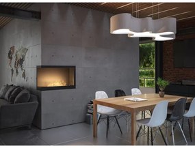 InFire - Rohový BIO krb 84x54 cm 3kW čierna