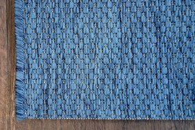 styldomova Šnúrkový koberec sizal flat 48663/330 hladký modrý