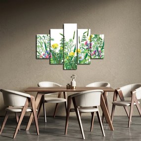 Obraz - Maľované lúčne kvety (150x105 cm)