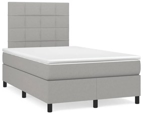 Boxspring posteľ s matracom bledosivá 120x190 cm látka 3269881