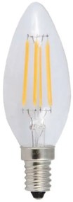 Diolamp LED Filament Candle žiarovka číra C35 6W/230V/E14/4000K/770Lm/360°