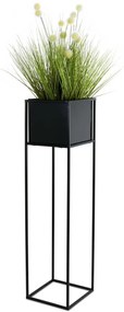 DekorStyle Kvetinový stojan Willa 90 cm čierny