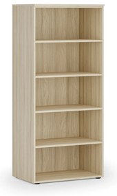 Kancelársky regál PRIMO WOOD, 800 x 500 x 1781 mm, dub prírodný