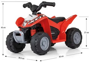 Elektrická štvorkolka HONDA ATV červená