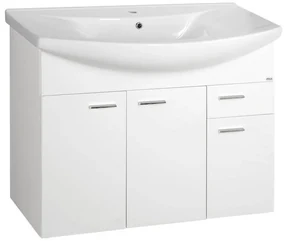 Aqualine Aqualine, ZOJA umývadlová skrinka 93x74x34cm, biela, 51094A