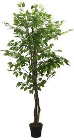 Umelý fikusový strom 1260 listov 200 cm zelený 359019
