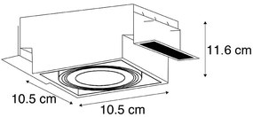 Zápustený reflektor čierny GU10 AR70 bez rámu - Oneon