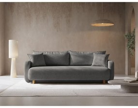 Sivá rozkladacia pohovka s úložným priestorom 231 cm Elen – Micadoni