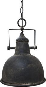 Industriálne čierné kovové závesné svetlo Fact - Ø24*26 cm