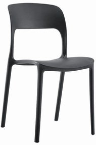 Čierna plastová stolička IPOS