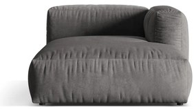 Sivý zamatový modul pohovky (pravý roh) Martina – Micadoni