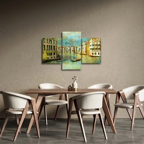 Obraz - Benátsky kanál a gondoly (90x60 cm)