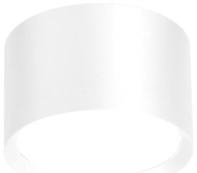 Stropné svietidlo Cyklop, 1x biele kovové tienidlo