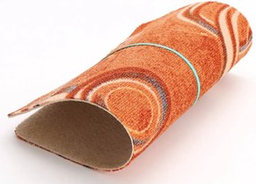 ITC, AKCIA: 60x340 cm Koberec metráž Drops 64, šíře, oranžová, filc, chodba / predsieň