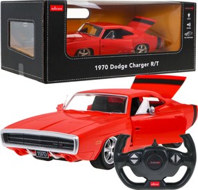 1970 Dodge Charger RT červený RASTAR model 1:16 Auto na diaľkové ovládanie + pilot