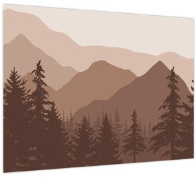 Obraz - Hnedé pohorie N⁰2 (70x50 cm)