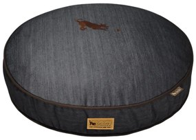 Tmavomodrý pelech pre psa ø 70 cm Round Bed Denim Medieval Blue / Dark Chocolate S – P.L.A.Y.
