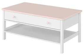 Konferenčný stolík Luna LN15, Farby: biela / ružová + biela