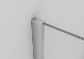 CERANO - Sprchová zástena Walk-in Onyx Ľ/P - guľatá vzpera - chróm, transparentné sklo - 120x200 cm, CER-CER-DY101-120-200