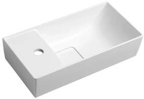 Biele umývadlo z liateho mramoru 47x24 cm Maxx – Sapho