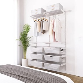 Nástenný regál do šatníka 200x120x40 cm TOPTRACK