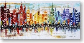 Maľovaný obraz na stenu MESTO FB164E1