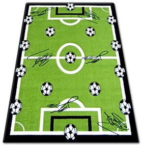 Detský kusový koberec Futbalové ihrisko zelený 2 240x330cm