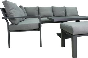 CH Rohová súprava hliníkového nábytku - sivá