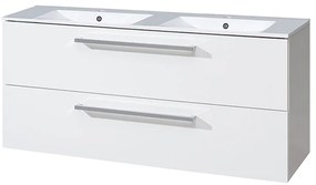 Mereo Mereo, Bino, kúpeľňová skrinka s keramickým umývadlom 121 cm, biela, dub, MER-CN663