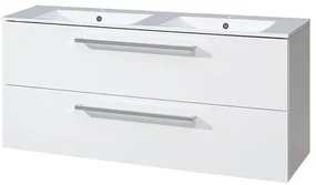 Mereo Mereo, Bino, kúpeľňová skrinka s keramickým umývadlom 121 cm, biela, dub, MER-CN663